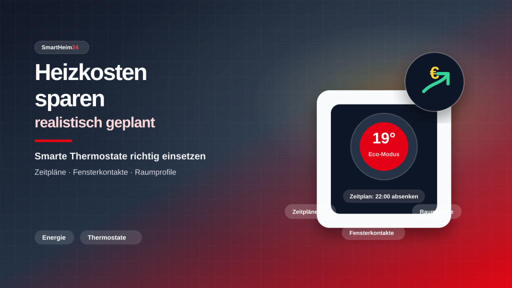 Heizkosten sparen mit smarten Thermostaten – Thermostat im Eco-Modus mit Zeitplänen und Raumprofilen