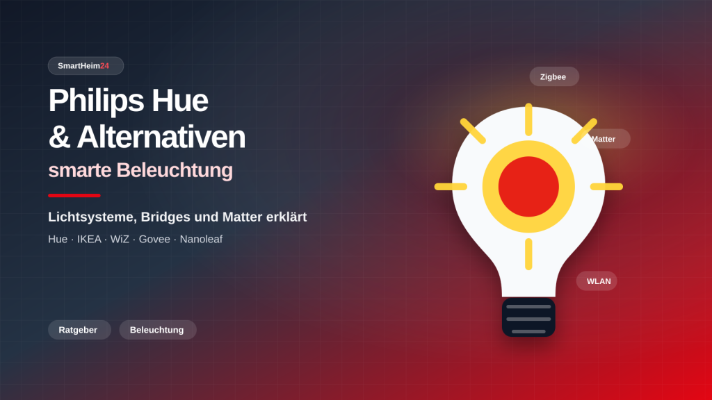 Philips Hue und Alternativen – smarte Beleuchtung mit Zigbee, Matter und WLAN